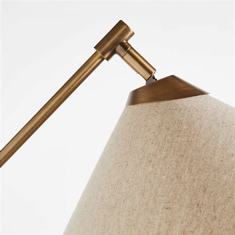 avant metal articulating floor lamp with fabric shade|Crate & Barrel Avant Metal Articulating Floor Lamp With Fabric .